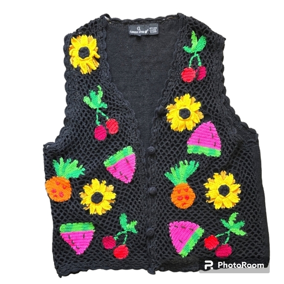 Carole Little Sweaters - Carole Little Retro Crochet Sweater Vest